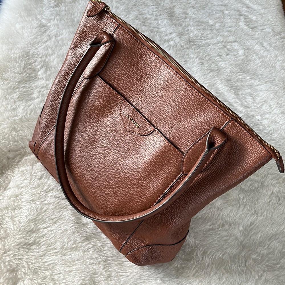 LODIS brown leather commuter carryon bag LIKE NEW